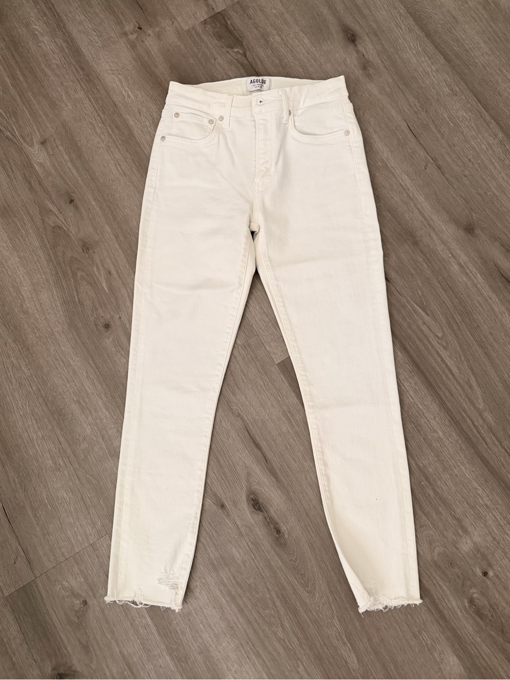 Agolde Optic White High-Rise Jeans Size 27